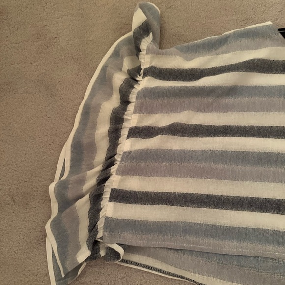 blue and white striped flowy top - Picture 6 of 6
